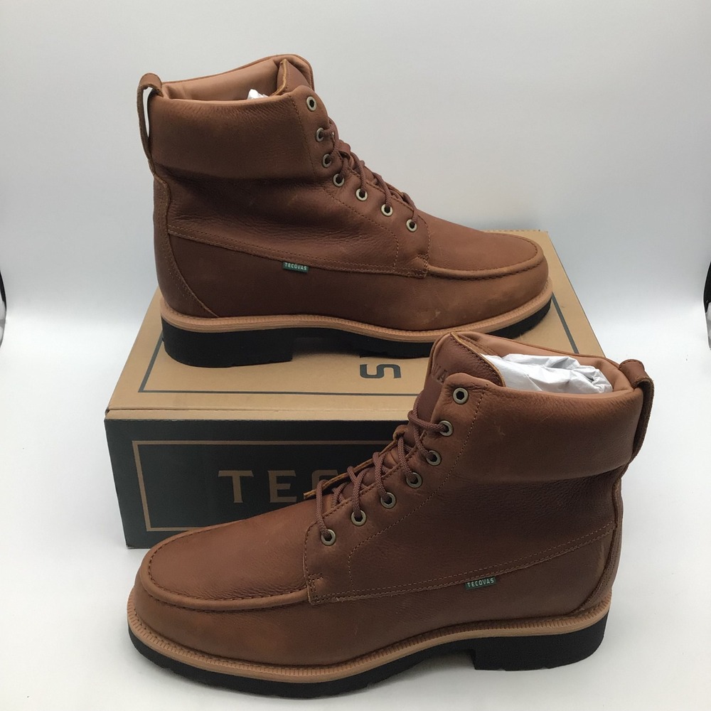 Tecovas The Rugged Moc Saddle WP Cowhide Leather Boots Mens Size 14 D NEW